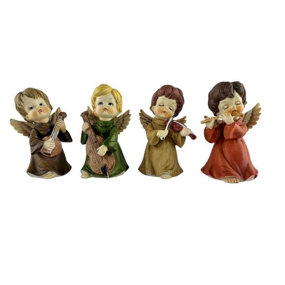 Vintage 13pc Bisque Nativity Figurine Set Creative Art Flowers Inc Christmas - Picture 4 of 12